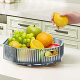 Maxbell Fruit Plate with Handle Snack Storage Tray for Wedding Home Restaurant Blue