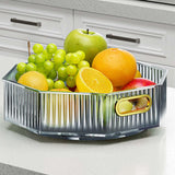 Maxbell Fruit Plate with Handle Snack Storage Tray for Wedding Home Restaurant Blue