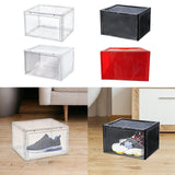 Maxbell Free Standing Shoe Box Space Saving Stackable Display Case Transparent