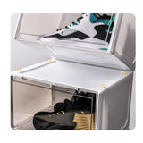 Maxbell Free Standing Shoe Box Space Saving Stackable Display Case Transparent