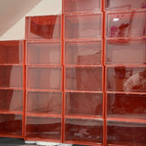 Maxbell Free Standing Shoe Box Space Saving Stackable Display Case Transparent