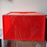 Maxbell Free Standing Shoe Box Space Saving Stackable Display Case Transparent