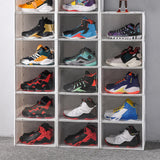 Maxbell Free Standing Shoe Box Space Saving Stackable Display Case Transparent