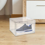 Maxbell Free Standing Shoe Box Space Saving Stackable Display Case Transparent