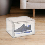 Maxbell Free Standing Shoe Box Space Saving Stackable Display Case Transparent