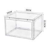 Maxbell Free Standing Shoe Box Space Saving Stackable Display Case Transparent