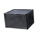 Maxbell Free Standing Shoe Box Space Saving Stackable Display Case Black