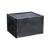 Maxbell Free Standing Shoe Box Space Saving Stackable Display Case Black