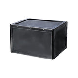 Maxbell Free Standing Shoe Box Space Saving Stackable Display Case Black