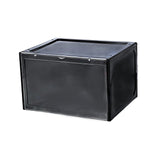 Maxbell Free Standing Shoe Box Space Saving Stackable Display Case Black
