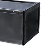 Maxbell Free Standing Shoe Box Space Saving Stackable Display Case Black