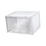 Maxbell Free Standing Shoe Box Space Saving Stackable Display Case White