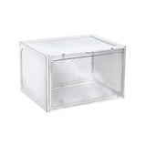 Maxbell Free Standing Shoe Box Space Saving Stackable Display Case White