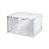 Maxbell Free Standing Shoe Box Space Saving Stackable Display Case White