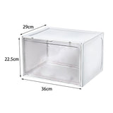 Maxbell Free Standing Shoe Box Space Saving Stackable Display Case White