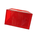 Maxbell Free Standing Shoe Box Space Saving Stackable Display Case Red