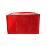 Maxbell Free Standing Shoe Box Space Saving Stackable Display Case Red