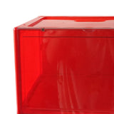 Maxbell Free Standing Shoe Box Space Saving Stackable Display Case Red