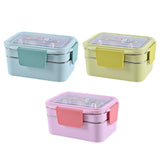 Maxbell 2 Layer Stainless Steel Bento Box Food Container for Outdoor Camping Hiking Pink