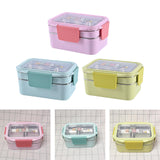 Maxbell 2 Layer Stainless Steel Bento Box Food Container for Outdoor Camping Hiking Pink