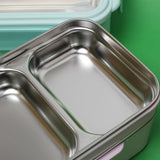 Maxbell 2 Layer Stainless Steel Bento Box Food Container for Outdoor Camping Hiking Pink