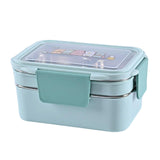 Maxbell 2 Layer Stainless Steel Bento Box Food Container for Outdoor Camping Hiking  Blue