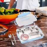 Maxbell Hermetic Lunch Box Portable for Office Traveling Work Blue