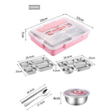 Maxbell Hermetic Lunch Box Portable for Office Traveling Work Pink