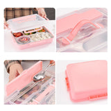 Maxbell Hermetic Lunch Box Portable for Office Traveling Work Pink
