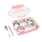 Maxbell Hermetic Lunch Box Portable for Office Traveling Work Pink