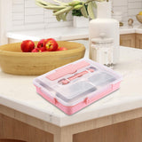 Maxbell Hermetic Lunch Box Portable for Office Traveling Work Pink