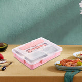 Maxbell Hermetic Lunch Box Portable for Office Traveling Work Pink