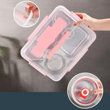 Maxbell Hermetic Lunch Box Portable for Office Traveling Work Pink