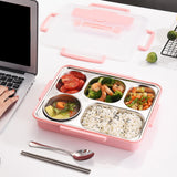 Maxbell Hermetic Lunch Box Portable for Office Traveling Work Pink