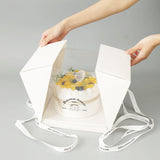 Maxbell 2Pcs Cake Carrier Holder Handle Transparent for Transporting Cakes Pies 6in