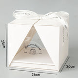 Maxbell 2Pcs Cake Carrier Holder Handle Transparent for Transporting Cakes Pies 8Inch