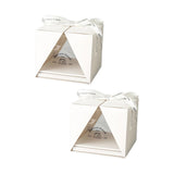 Maxbell 2Pcs Cake Carrier Holder Handle Transparent for Transporting Cakes Pies 8Inch