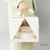 Maxbell 2Pcs Cake Carrier Holder Handle Transparent for Transporting Cakes Pies 8Inch