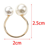Maxbell 10Pcs U Shape Napkin Rings Elegant for Thanksgiving Baby Shower Farmhouse Aureate