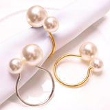 Maxbell 10Pcs U Shape Napkin Rings Elegant for Thanksgiving Baby Shower Farmhouse Aureate