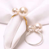 Maxbell 10Pcs U Shape Napkin Rings Elegant for Thanksgiving Baby Shower Farmhouse Aureate