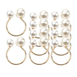Maxbell 10Pcs U Shape Napkin Rings Elegant for Thanksgiving Baby Shower Farmhouse Aureate