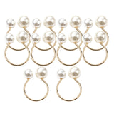 Maxbell 10Pcs U Shape Napkin Rings Elegant for Thanksgiving Baby Shower Farmhouse Aureate