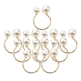 Maxbell 10Pcs U Shape Napkin Rings Elegant for Thanksgiving Baby Shower Farmhouse Aureate