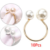 Maxbell 10Pcs U Shape Napkin Rings Elegant for Thanksgiving Baby Shower Farmhouse Aureate