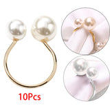 Maxbell 10Pcs U Shape Napkin Rings Elegant for Thanksgiving Baby Shower Farmhouse Aureate