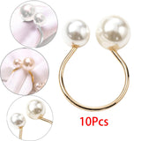 Maxbell 10Pcs U Shape Napkin Rings Elegant for Thanksgiving Baby Shower Farmhouse Aureate