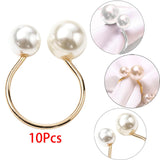 Maxbell 10Pcs U Shape Napkin Rings Elegant for Thanksgiving Baby Shower Farmhouse Aureate