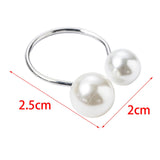 Maxbell 10Pcs U Shape Napkin Rings Elegant for Thanksgiving Baby Shower Farmhouse Argent