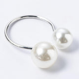 Maxbell 10Pcs U Shape Napkin Rings Elegant for Thanksgiving Baby Shower Farmhouse Argent